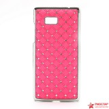 Пластиковая Накладка Ковер из Страз Для HTC Desire 600(розовый)